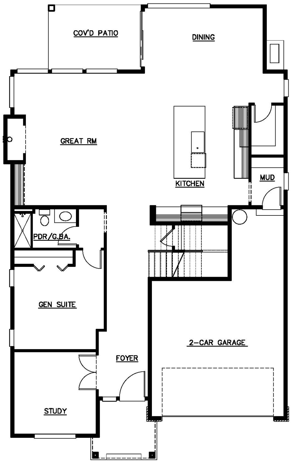 Main Floor Plan floorplan for the Chelan - Lot 4 home