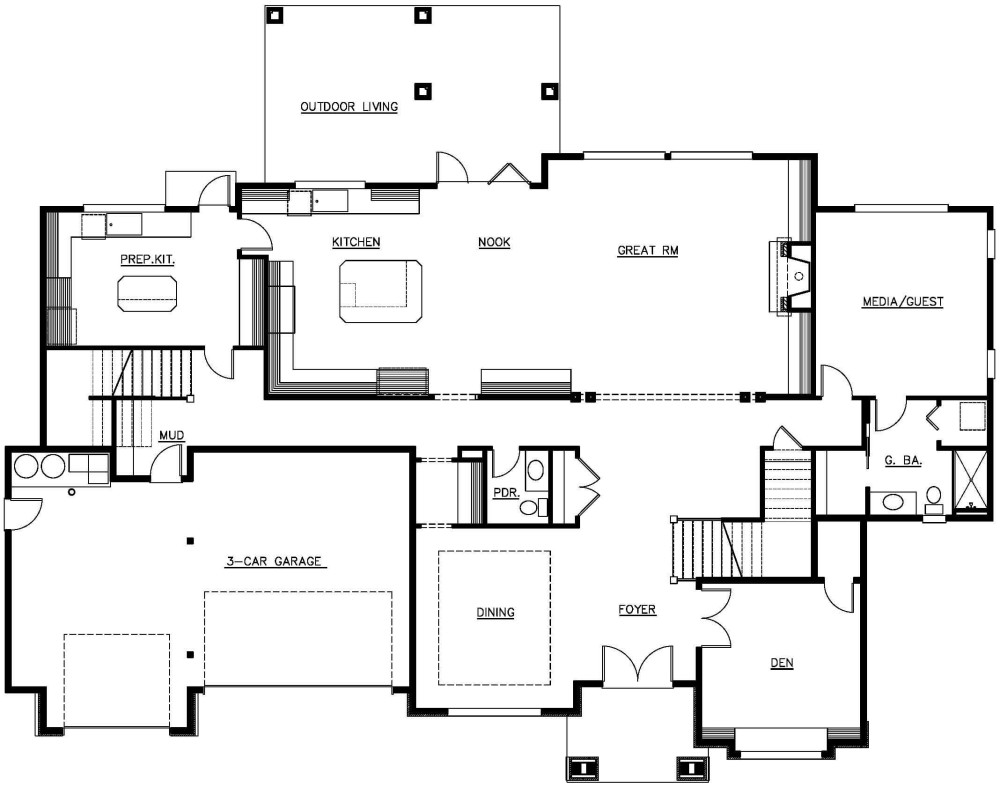 Main Floor Plan floorplan for the Shenandoah - Lot 2 home