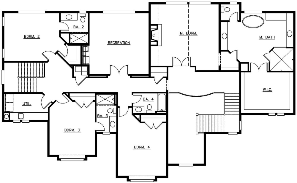 Upper Floor Plan floorplan for the Shenandoah - Lot 2 home