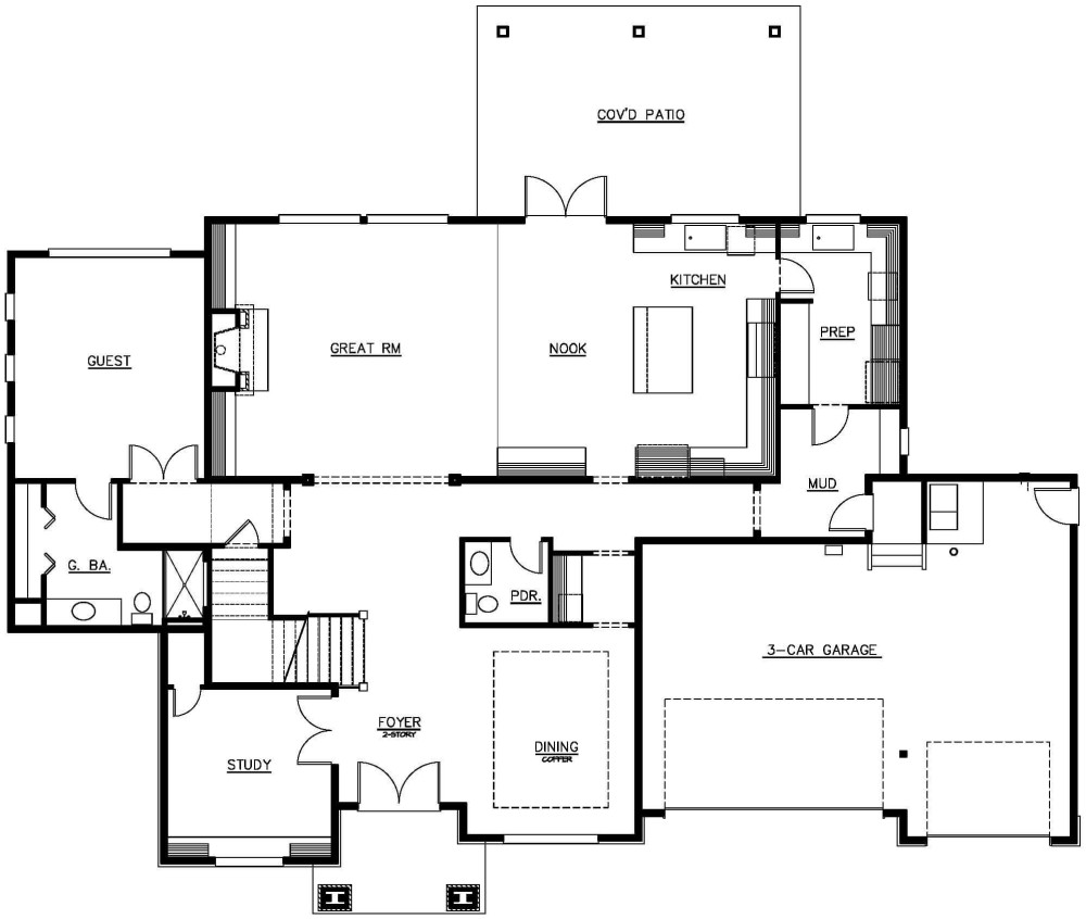 Main Floor Plan floorplan for the Sherringham III - Lot 8 home