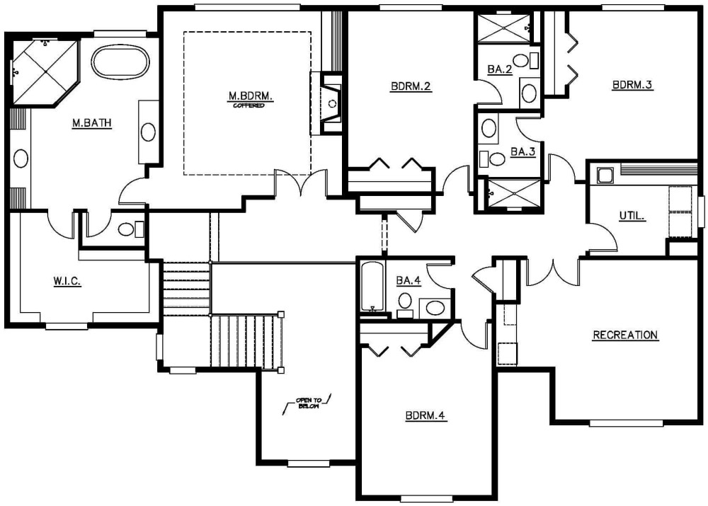 Upper Floor Plan floorplan for the Sherringham III - Lot 8 home