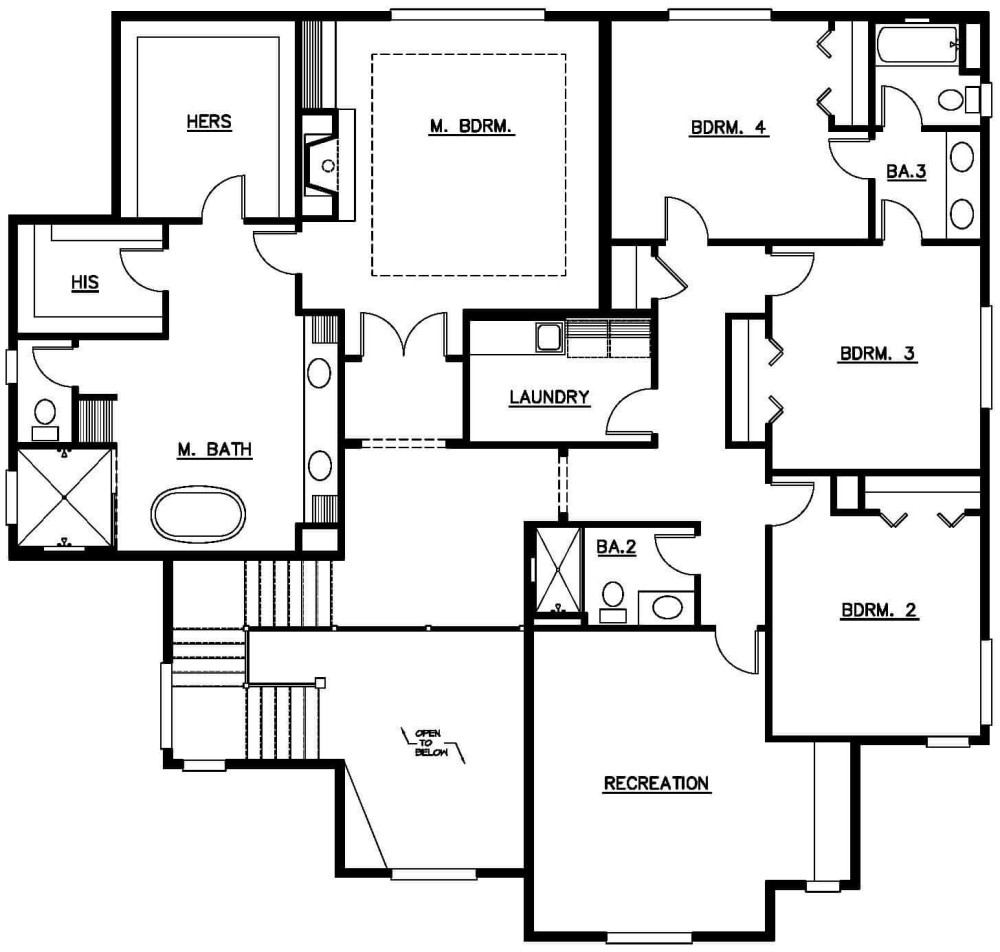 Upper Floor Plan floorplan for the Moyra - Lot 4 home