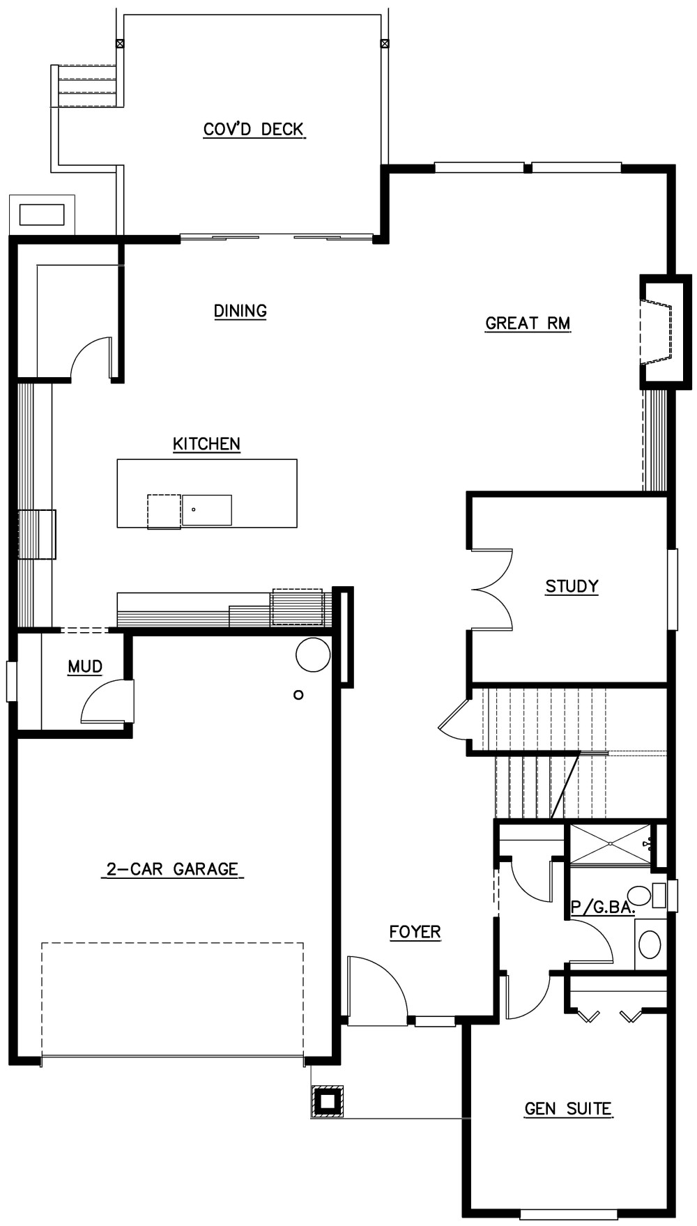 Main Floor Plan floorplan for the Shearwater - Lot 9 home