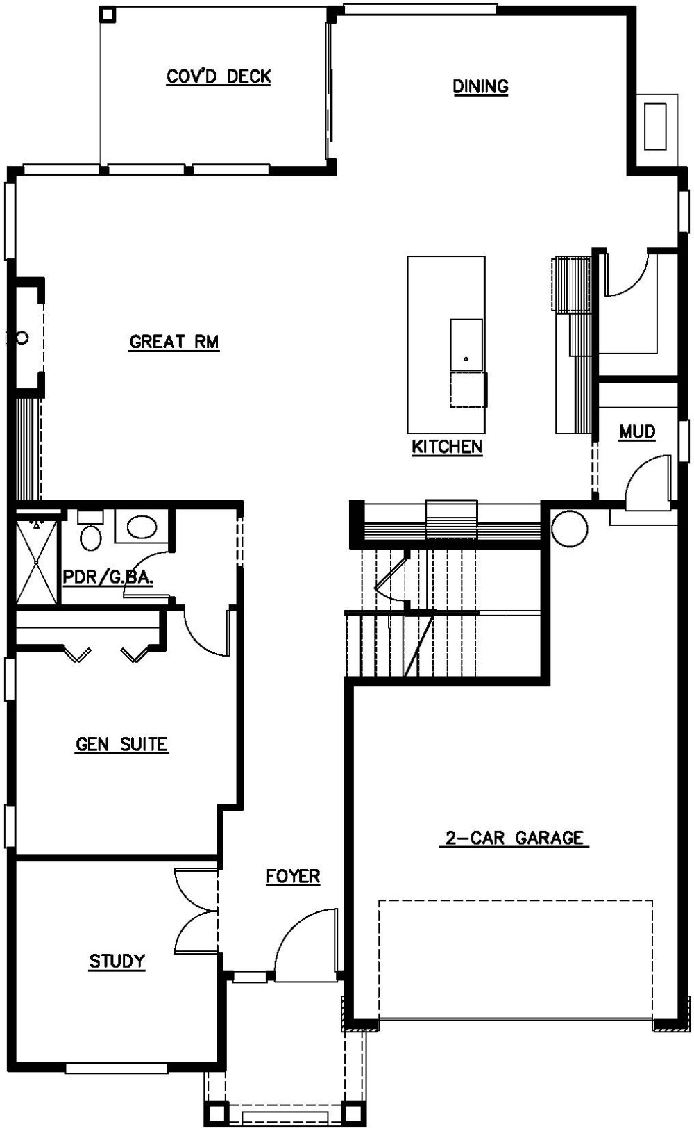 Main Floor Plan floorplan for the Chelan - Lot 11 home