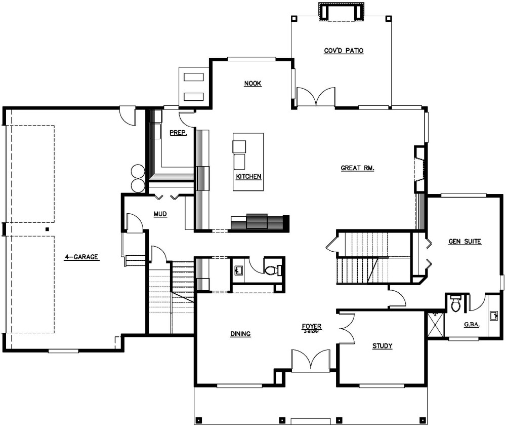 Main Floor Plan floorplan for the Columbia - Lot 5 home
