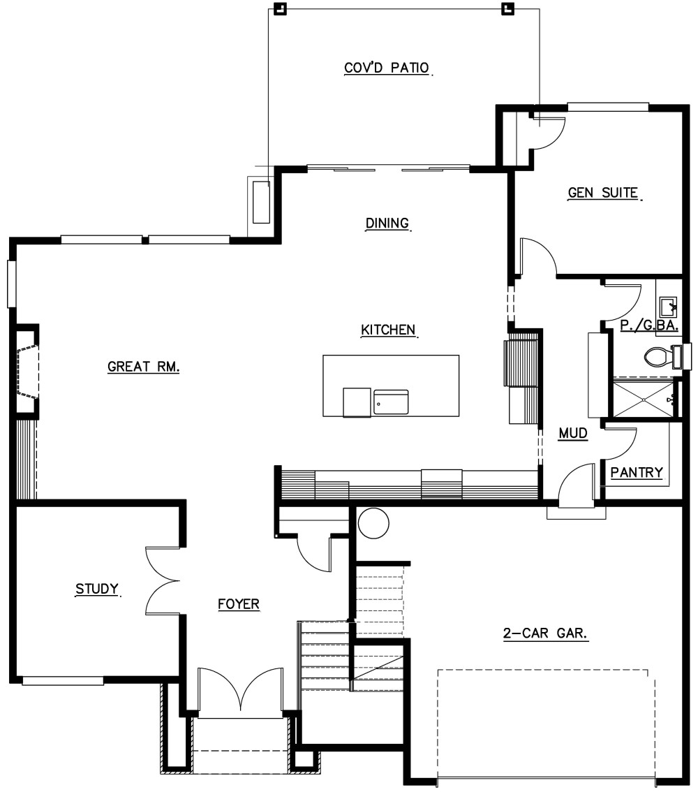 Main Floor Plan floorplan for the Chateau - Model Home home