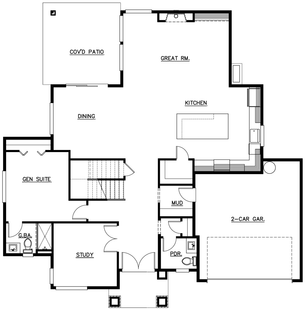 Main Floor Plan floorplan for the Reserve I - Lot 3 home