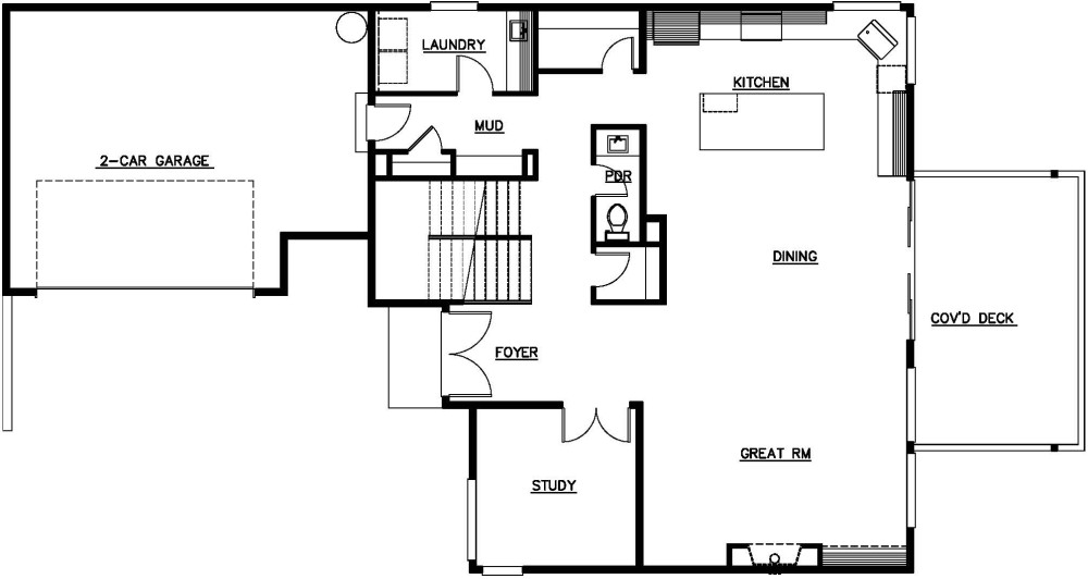 Main Floor Plan floorplan for the Piedmont - Lot 13 home