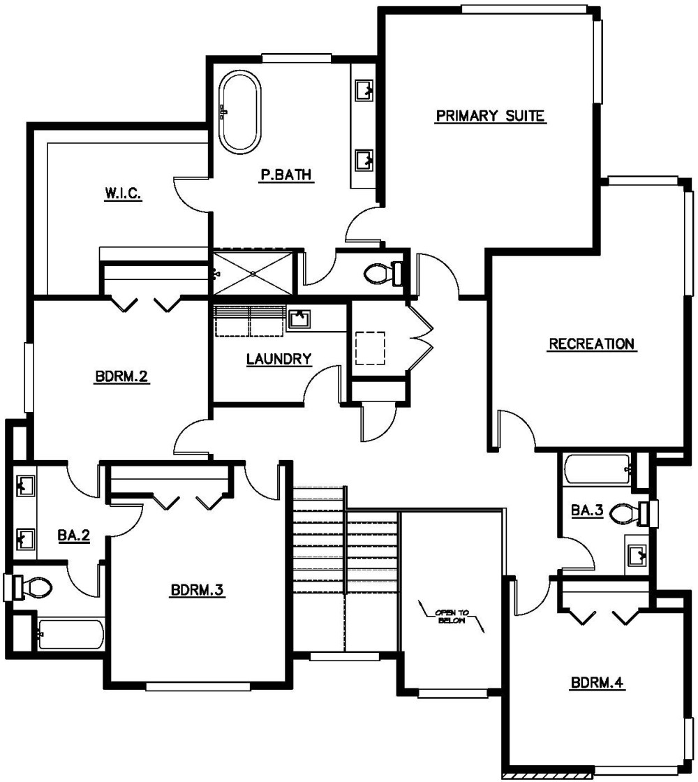 Upper Floor Plan floorplan for the Estate II - Lot 11 home