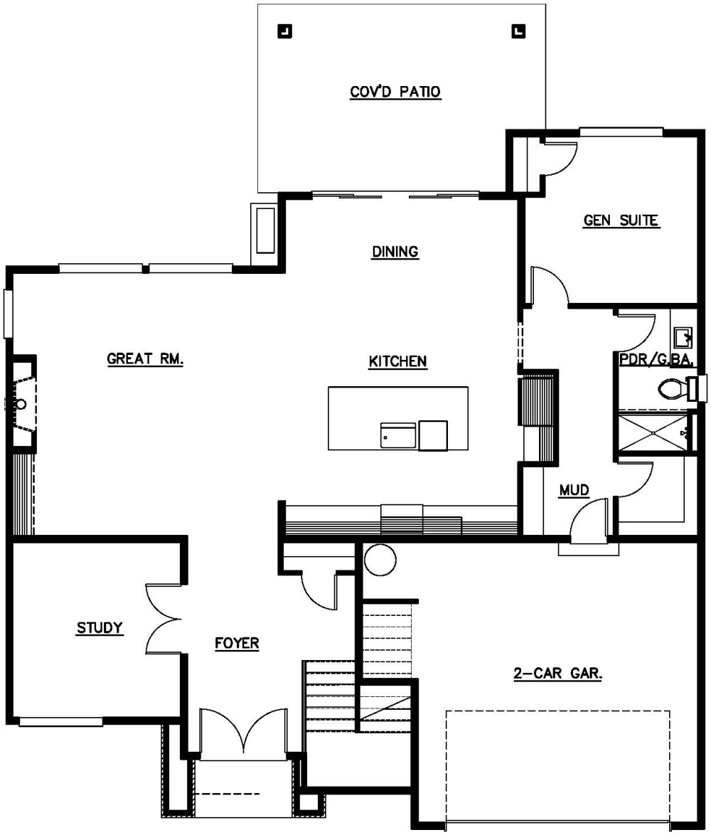 Main Floor Plan floorplan for the Chateau - Lot 9 home
