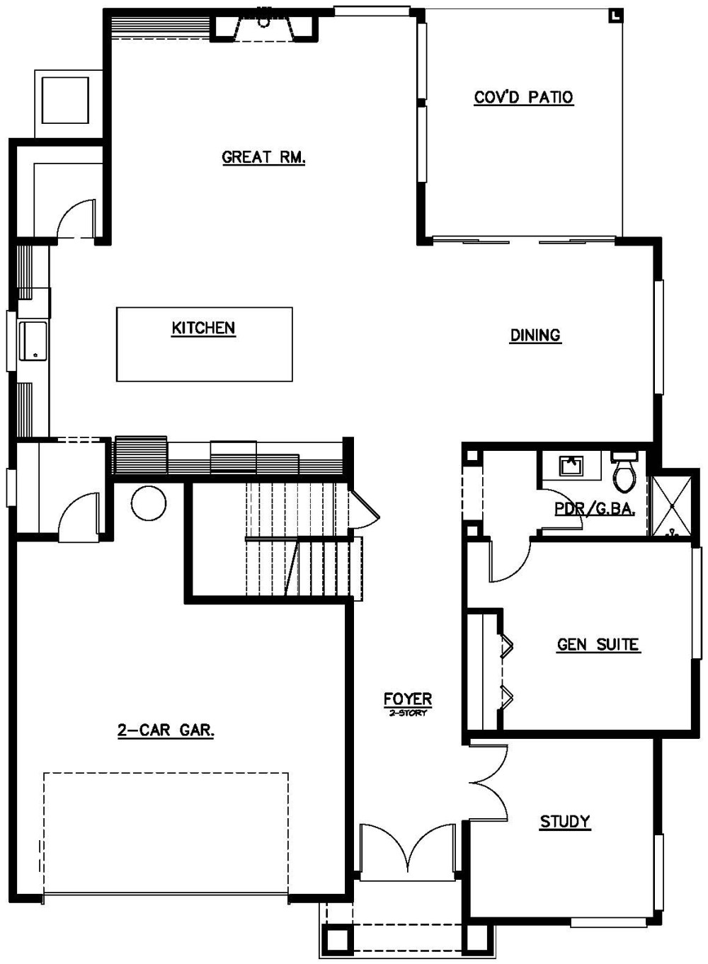 Main Floor Plan floorplan for the Vintage - Lot 16 home
