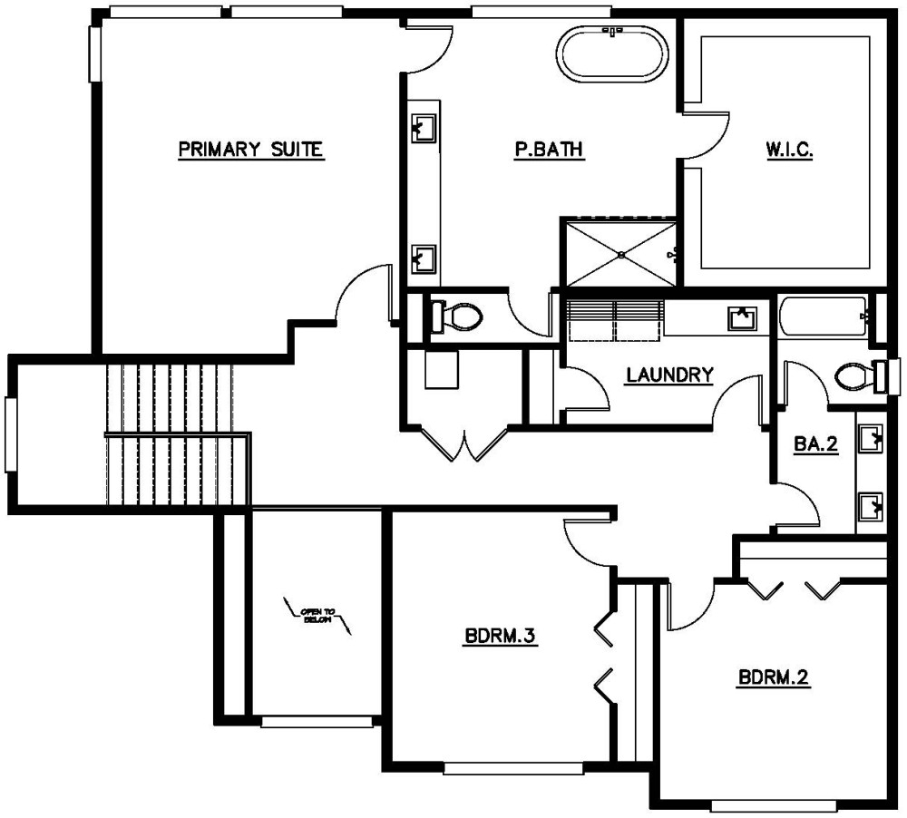 Upper Floor Plan floorplan for the Sonoma - Lot 14 home
