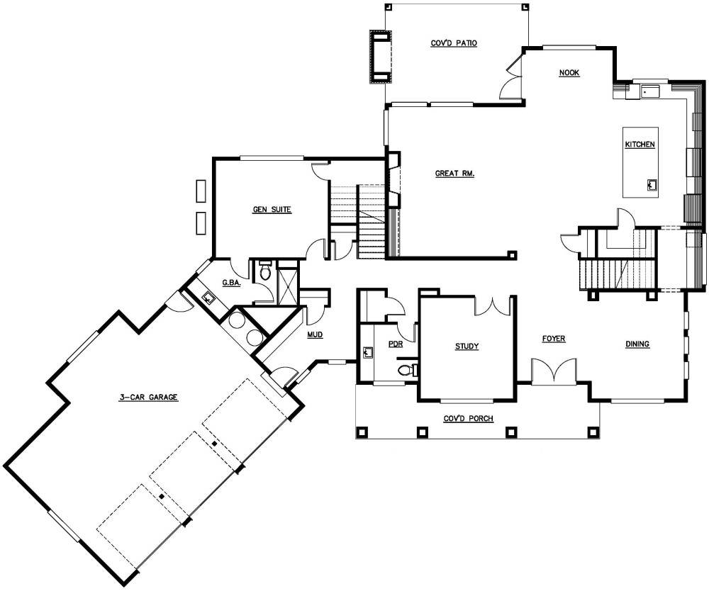 Main Floor Plan floorplan for the Skagit - Lot 7 home