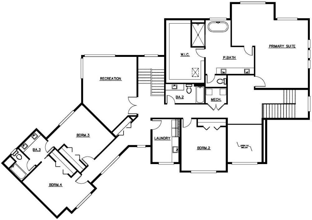 Upper Floor Plan floorplan for the Skagit - Lot 7 home
