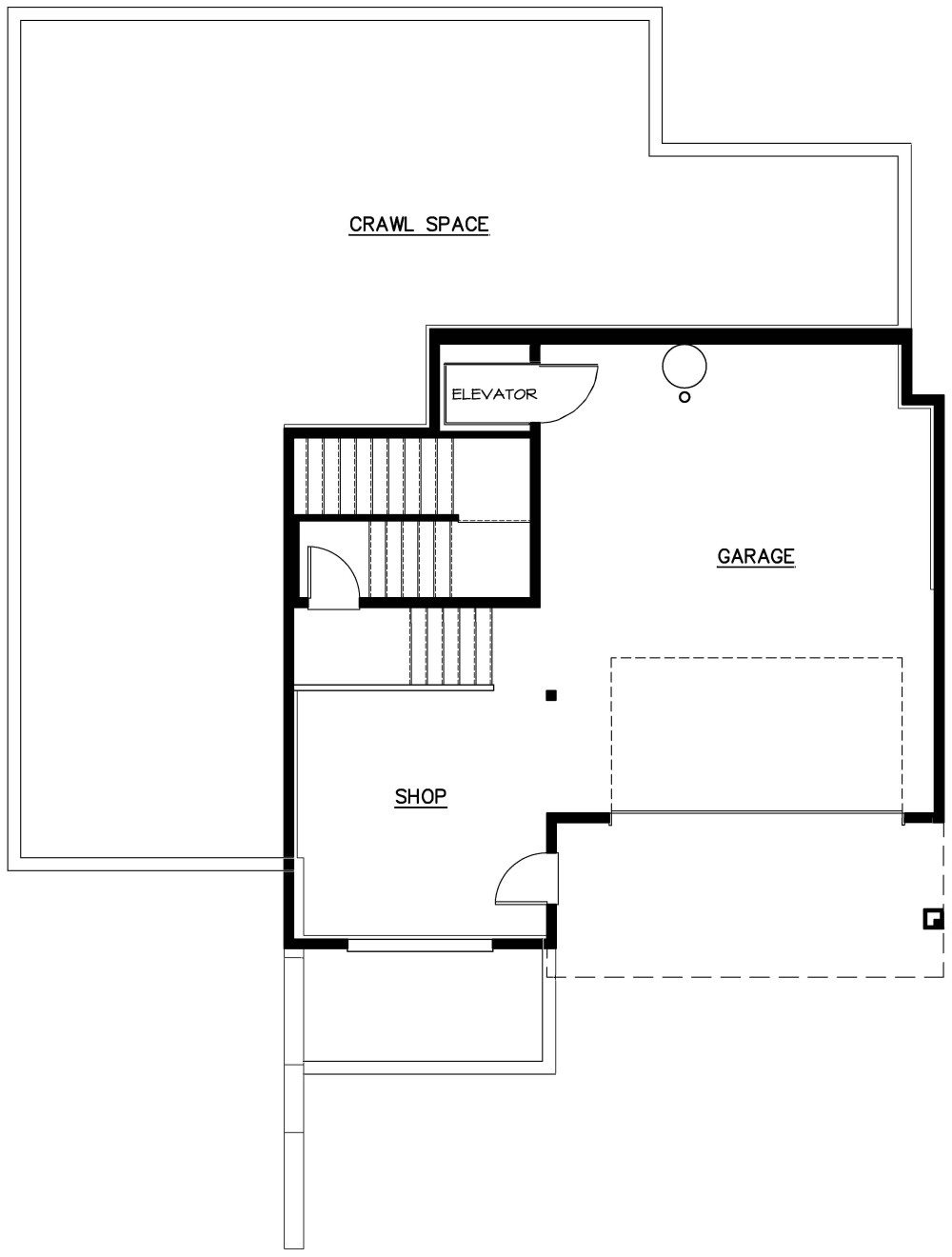 Basement floorplan for the Woodridge - Lot 7 home