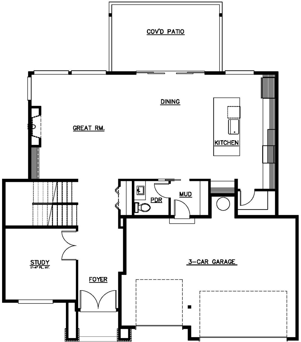 Main Floor Plan floorplan for the Sonoma - Lot 14 home