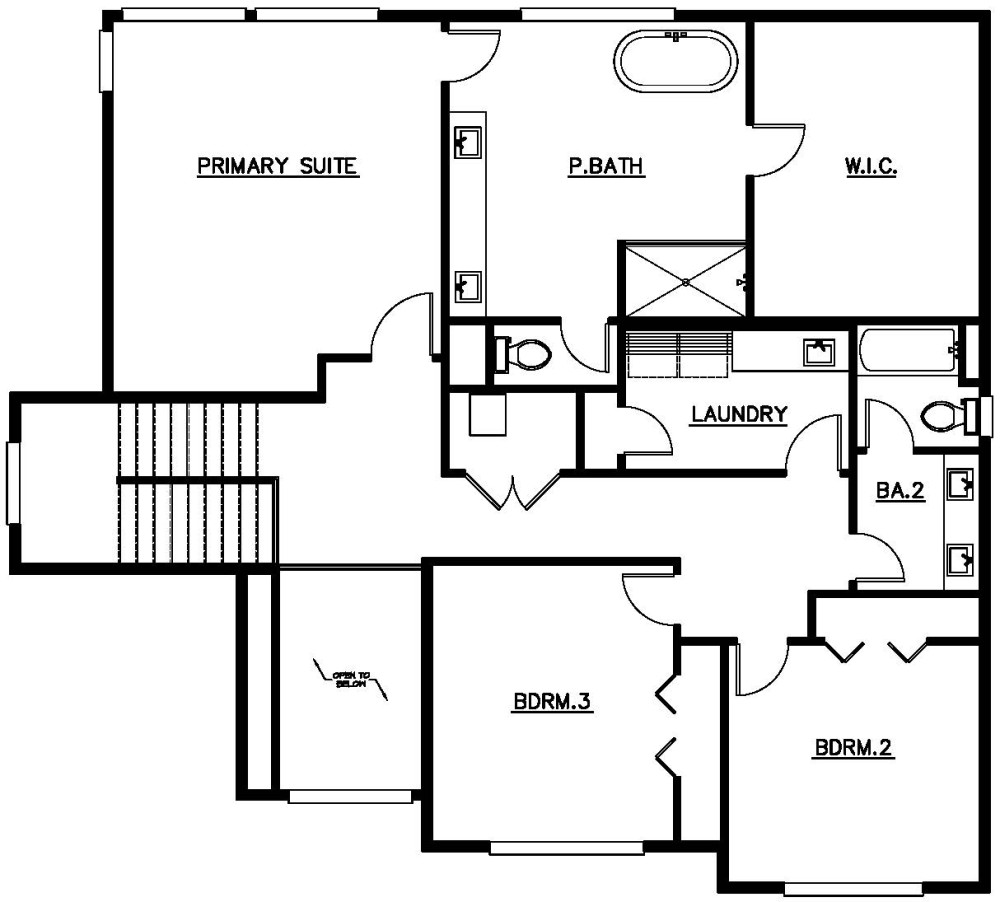 Upper Floor Plan floorplan for the Sonoma - Lot 14 home